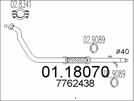 Exhaust Pipe (01.18070)
