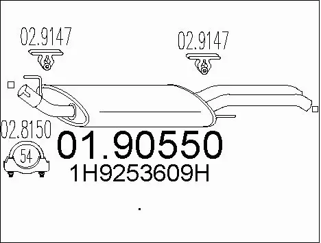 Rear Muffler (01.90550)