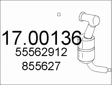 Soot/Particulate Filter, exhaust system (17.00136)