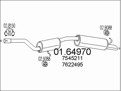 Rear Muffler (01.64970)