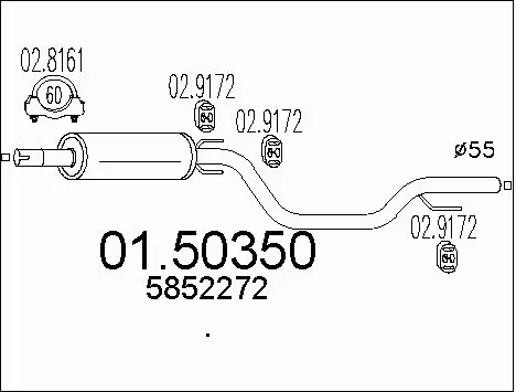 Centre Muffler (01.50350)