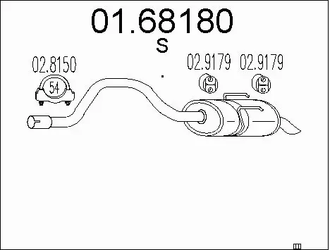 Rear Muffler (01.68180)