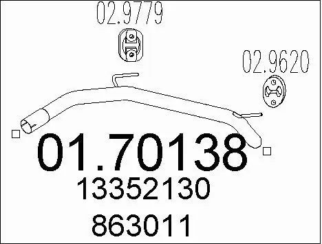 Exhaust Pipe (01.70138)