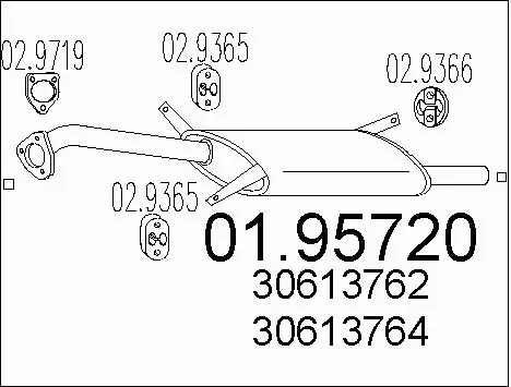 Rear Muffler (01.95720)