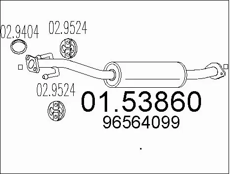 Centre Muffler (01.53860)