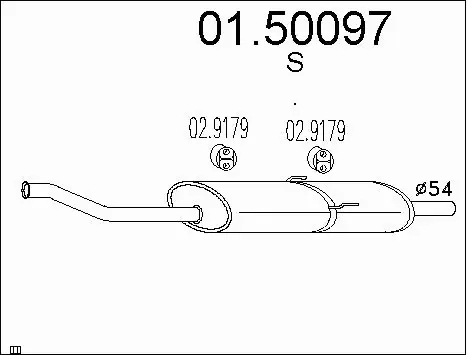 Centre Muffler (01.50097)