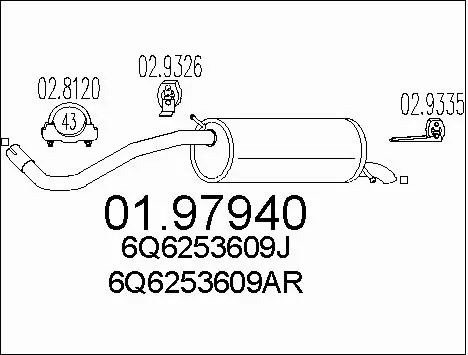 Rear Muffler (01.97940)