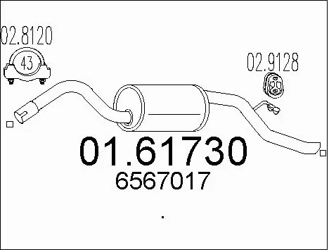 Rear Muffler (01.61730)