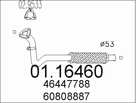 Exhaust Pipe (01.16460)