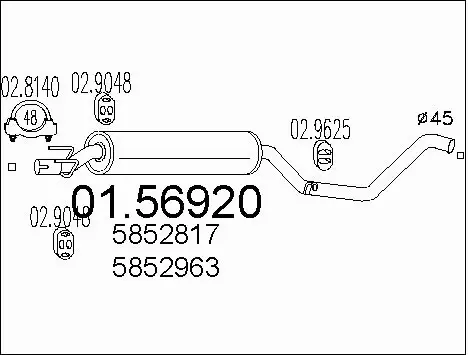 Centre Muffler (01.56920)