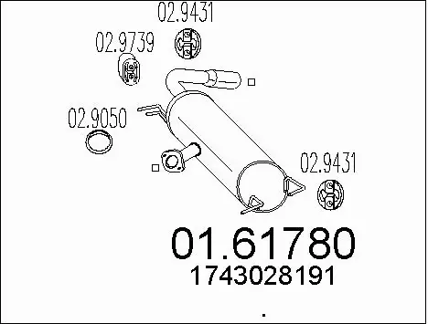 Rear Muffler (01.61780)