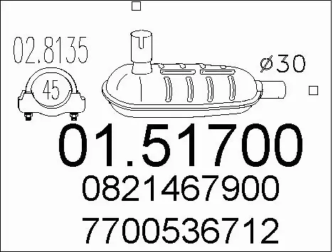 Centre Muffler (01.51700)