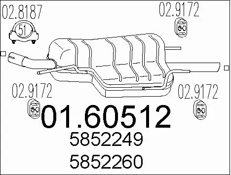 Rear Muffler (01.60512)