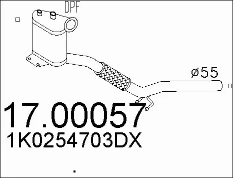Soot/Particulate Filter, exhaust system (17.00057)