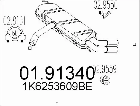 Rear Muffler (01.91340)