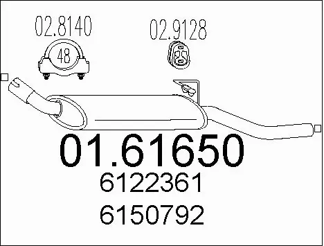 Rear Muffler (01.61650)