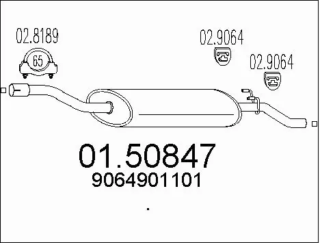 Centre Muffler (01.50847)