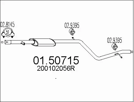 Centre Muffler (01.50715)