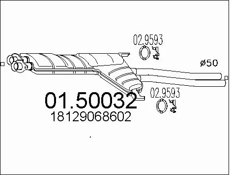 Centre Muffler (01.50032)