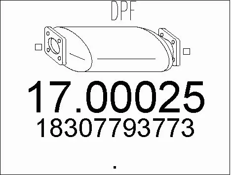 Soot/Particulate Filter, exhaust system (17.00025)