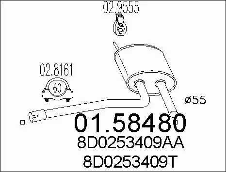 Centre Muffler (01.58480)