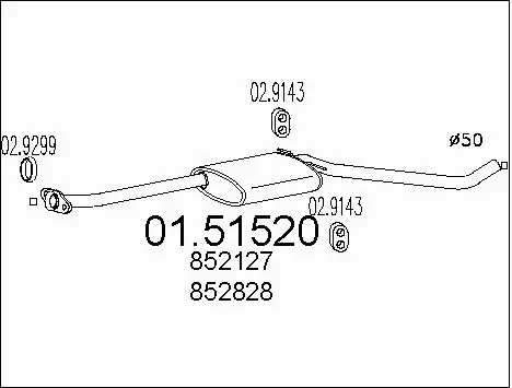 Centre Muffler (01.51520)