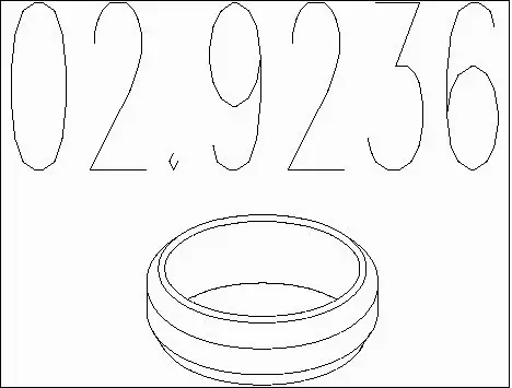 Seal Ring, exhaust pipe (02.9236)