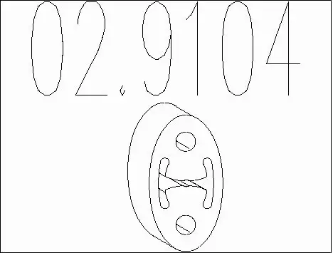 Rubber Buffer, muffler (02.9104)