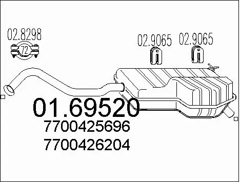 Rear Muffler (01.69520)