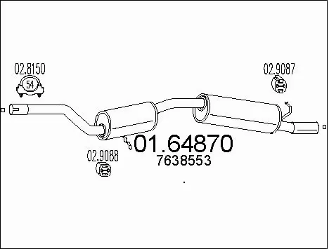 Rear Muffler (01.64870)