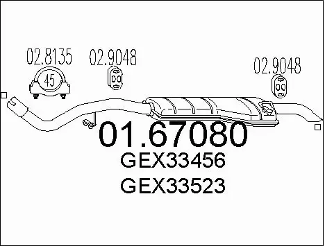 Rear Muffler (01.67080)