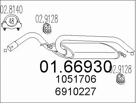 Rear Muffler (01.66930)