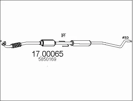 Soot/Particulate Filter, exhaust system (17.00065)