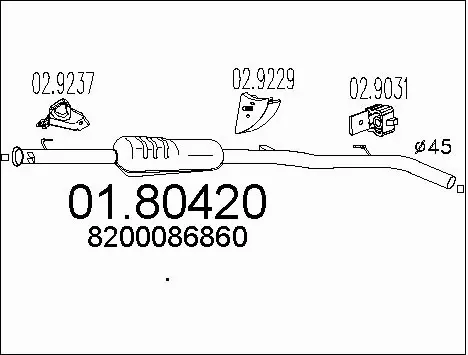 Centre Muffler (01.80420)