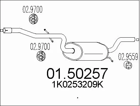 Centre Muffler (01.50257)