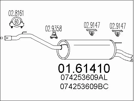 Rear Muffler (01.61410)