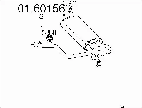 Rear Muffler (01.60156)