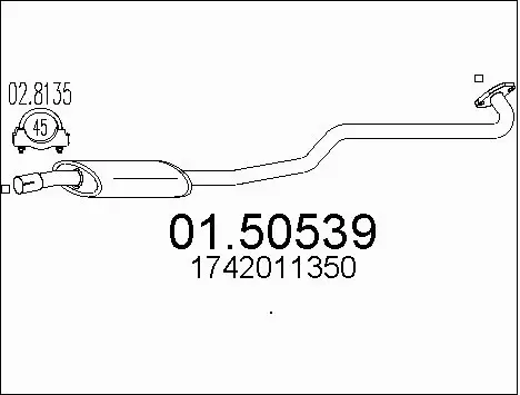 Centre Muffler (01.50539)