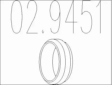 Seal Ring, exhaust pipe (02.9451)
