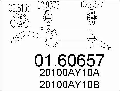Rear Muffler (01.60657)