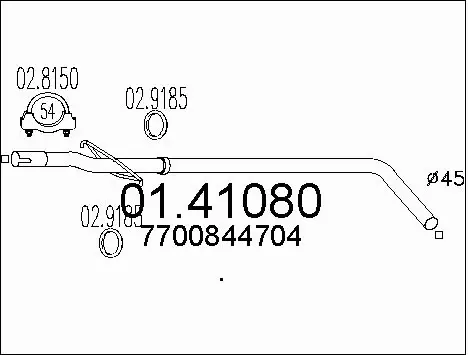 Exhaust Pipe (01.41080)