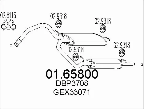 Rear Muffler (01.65800)