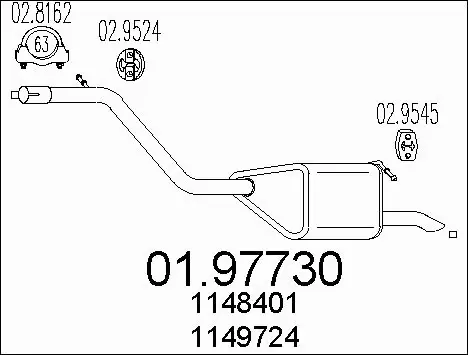 Rear Muffler (01.97730)