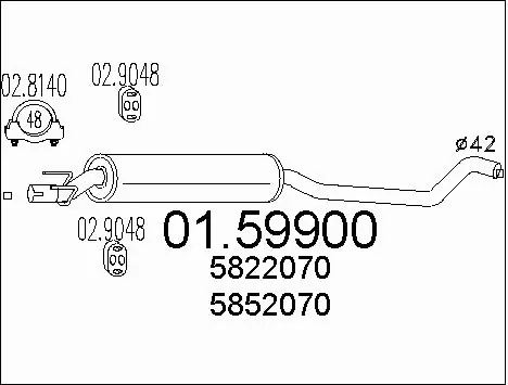Centre Muffler (01.59900)