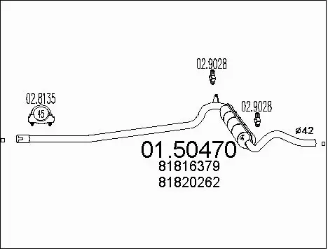 Centre Muffler (01.50470)