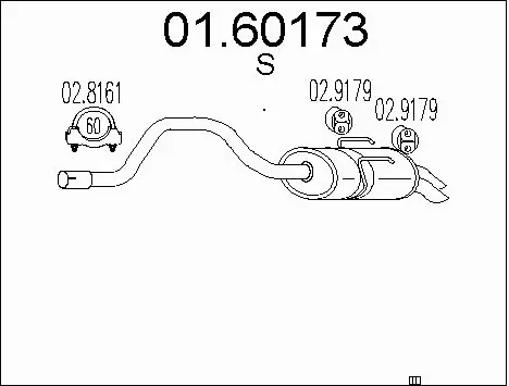 Rear Muffler (01.60173)