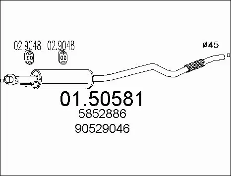 Centre Muffler (01.50581)