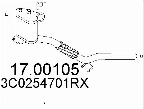 Soot/Particulate Filter, exhaust system (17.00105)