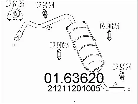Rear Muffler (01.63620)