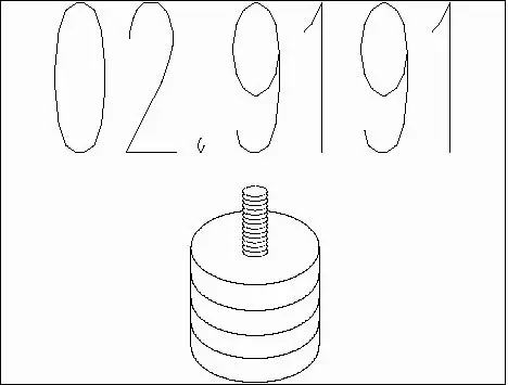 Rubber Buffer, muffler (02.9191)